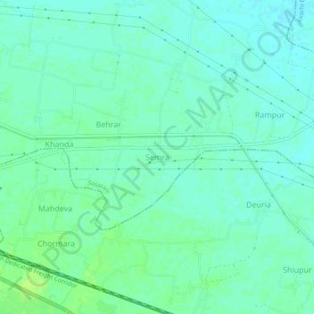 Semra topographic map, elevation, terrain