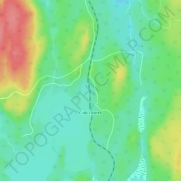 Lizotte topographic map, elevation, terrain