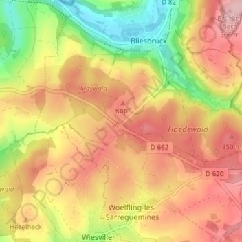 Hermeskappel topographic map, elevation, terrain