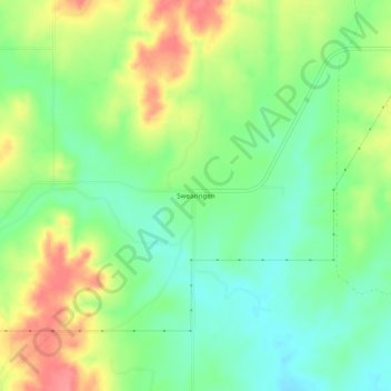 Swearingen topographic map, elevation, terrain