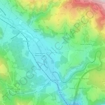 Mauterndorf topographic map, elevation, terrain