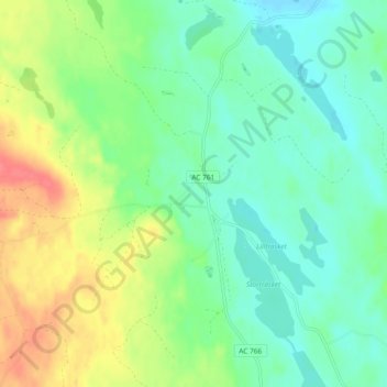 Nedre Bäck topographic map, elevation, terrain