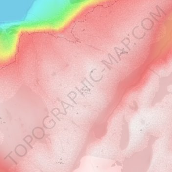 Kjerag topographic map, elevation, terrain