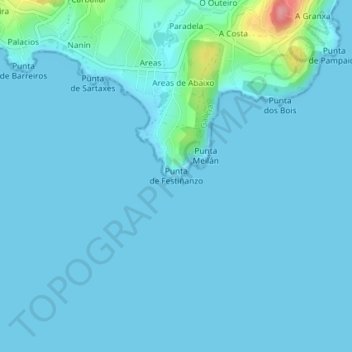 Punta de Festiñanzo topographic map, elevation, terrain