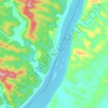 Nongkhai topographic map, elevation, terrain