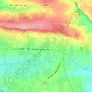 La Lamerie topographic map, elevation, terrain