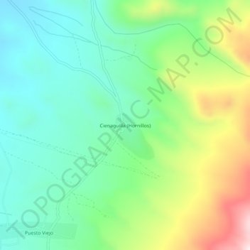Cienaguilla (Hornillos) topographic map, elevation, terrain