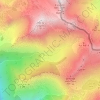 Tortissa topographic map, elevation, terrain