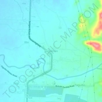 Sumilihon topographic map, elevation, terrain