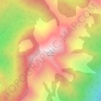 Mount Patrick topographic map, elevation, terrain