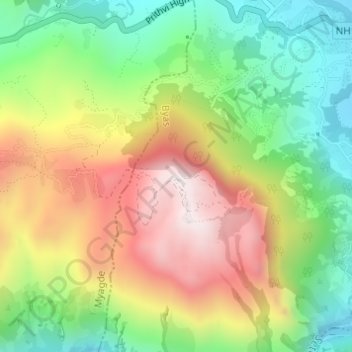 Manungkot topographic map, elevation, terrain