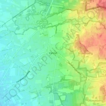 Vasse topographic map, elevation, terrain
