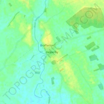 Helperby topographic map, elevation, terrain
