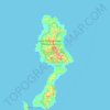 Karakelong Island topographic map, elevation, terrain
