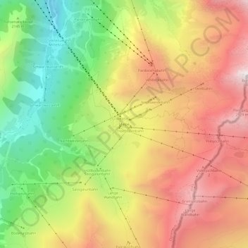 Idalpe topographic map, elevation, terrain