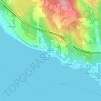 Belleview topographic map, elevation, terrain