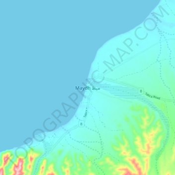 Maydh ميط topographic map, elevation, terrain