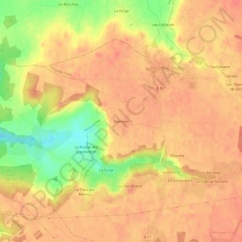 Grèmont topographic map, elevation, terrain