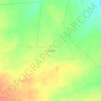 Gazawa topographic map, elevation, terrain