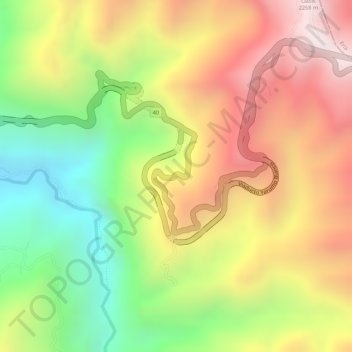 2000 msnm topographic map, elevation, terrain