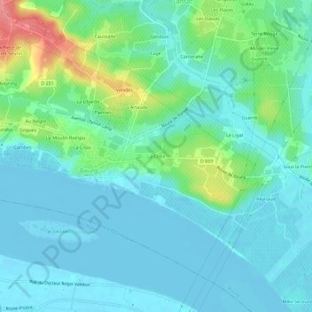 La Croix topographic map, elevation, terrain