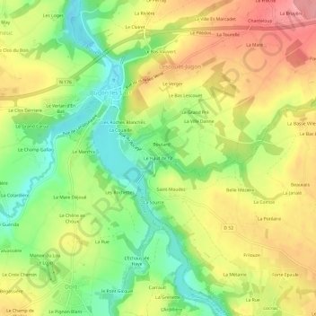 Le Haut de l’If topographic map, elevation, terrain