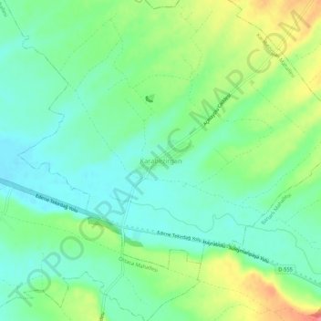 Karabezirgan topographic map, elevation, terrain