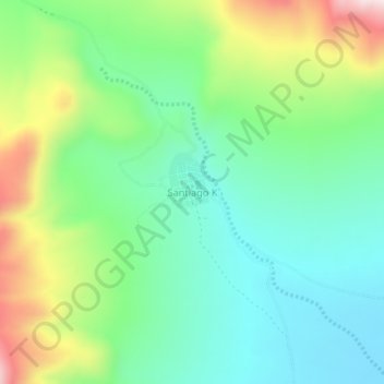 Santiago K topographic map, elevation, terrain
