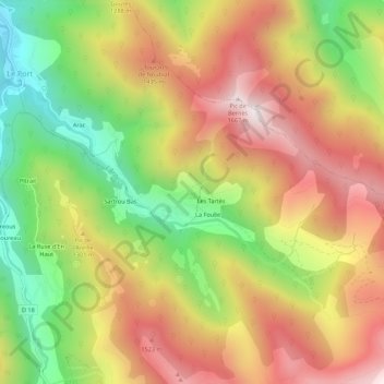 Carol topographic map, elevation, terrain