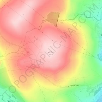 Húsareyn topographic map, elevation, terrain