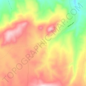 Dikmen topographic map, elevation, terrain