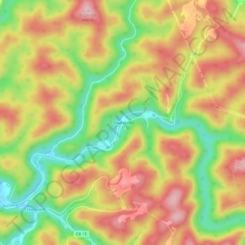 Swandale topographic map, elevation, terrain