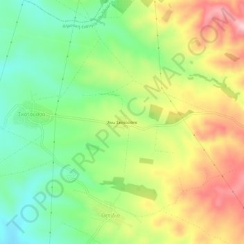 Ano Skoutoussa topographic map, elevation, terrain