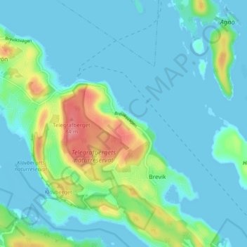 Sjöberga topographic map, elevation, terrain