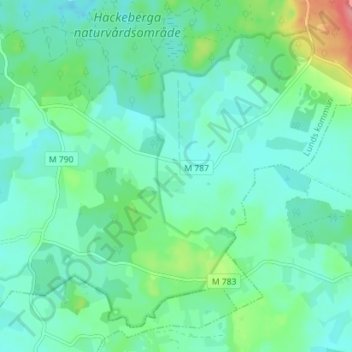 Gyllebo topographic map, elevation, terrain