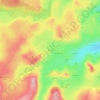Riocros topographic map, elevation, terrain