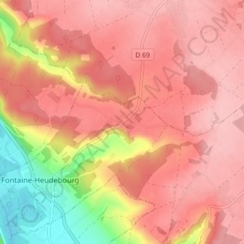Botremare topographic map, elevation, terrain