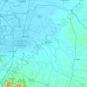 Kut Ngong topographic map, elevation, terrain