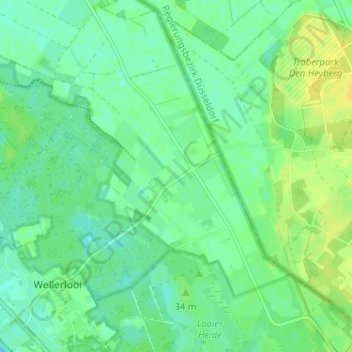 Tuindorp topographic map, elevation, terrain
