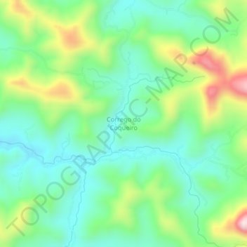 Corrego do Coqueiro topographic map, elevation, terrain