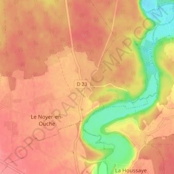 Le Milan topographic map, elevation, terrain