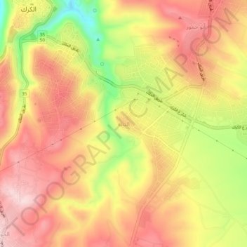 Al Thaniya topographic map, elevation, terrain