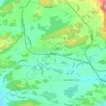 Skatval topographic map, elevation, terrain