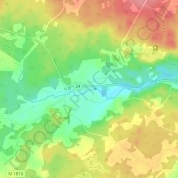 Hörja topographic map, elevation, terrain