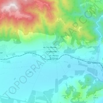 Shivachevo topographic map, elevation, terrain