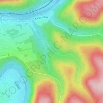 Pierre St Martin topographic map, elevation, terrain