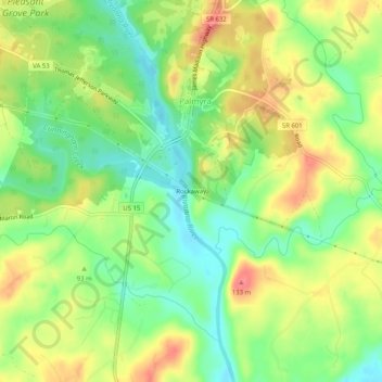 Rockaway topographic map, elevation, terrain