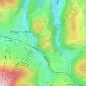 Orenberg Kreuz topographic map, elevation, terrain