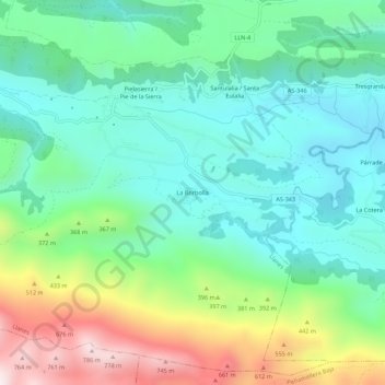 La Borbolla topographic map, elevation, terrain