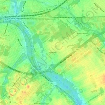 Fieldville topographic map, elevation, terrain